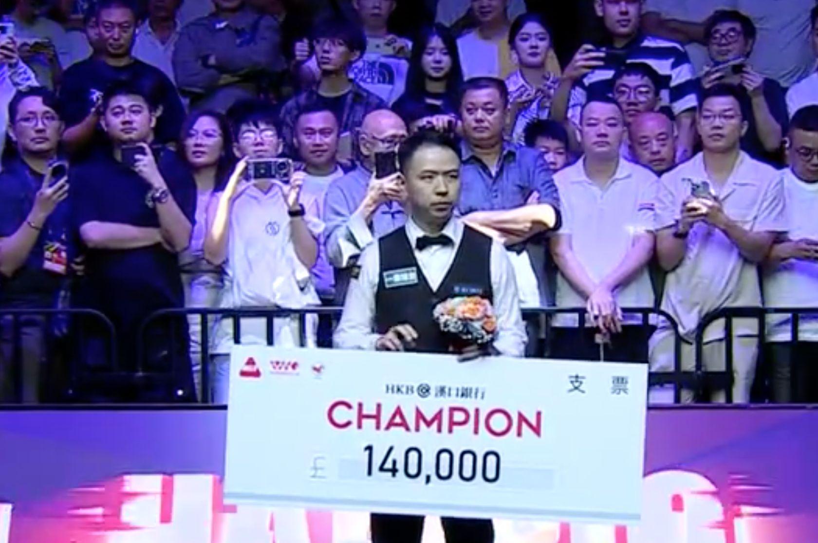 中国斯诺克第1人 肖国栋升到世界第8：连续2年武汉夺冠 奖金135万